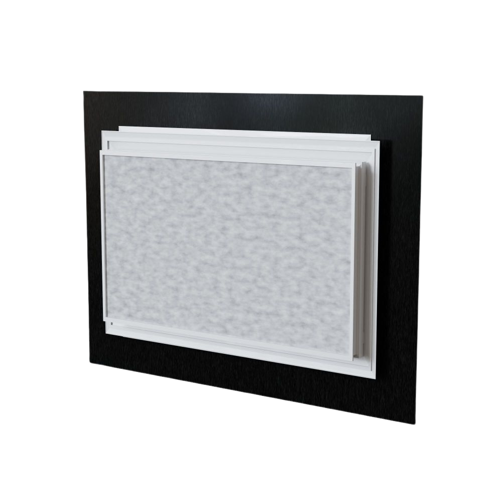 Baillindustrie - Grille de reprise + porte filtre Confort White - Photo produit arriere COL600X400 BLACK